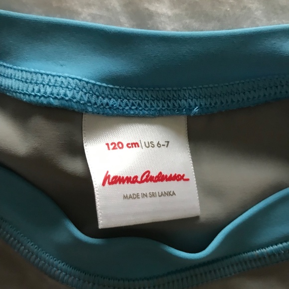 Hanna Andersson Rash Guard and embroidered Swim Trunks Size 120 6-7 - Picture 9 of 9